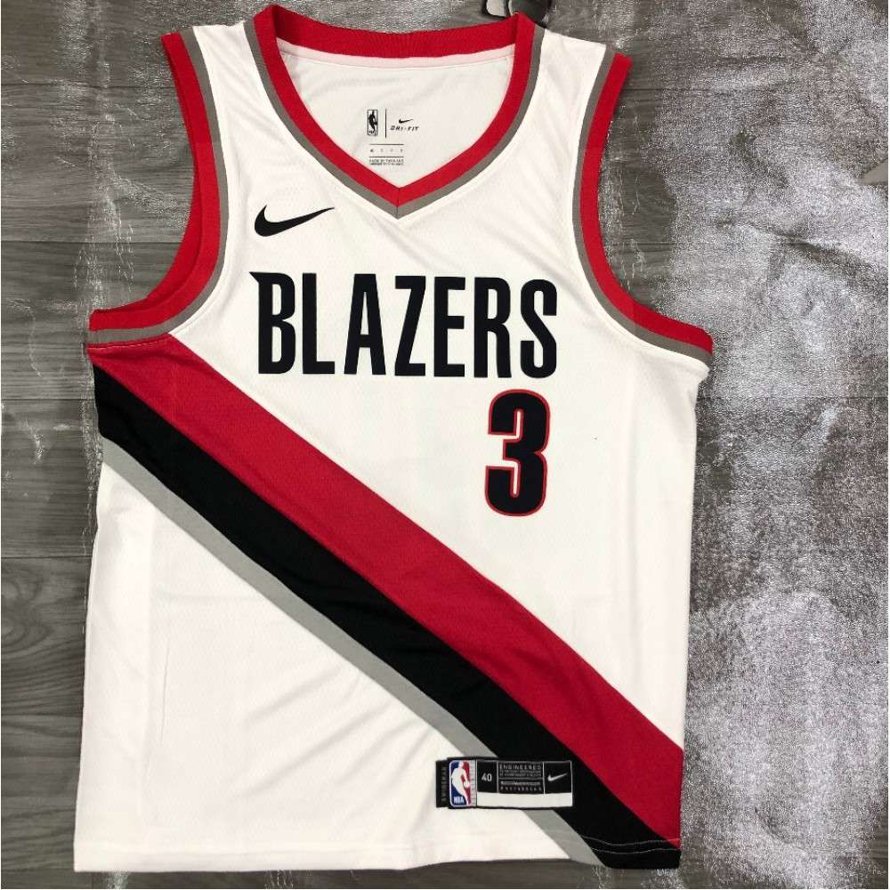 Men's Portland Trail Blazers C.J McCollum #3 White Swingman NBA Jersey - Association Edition-Pro Kit Vault | Brand New 26/27 Sports Jerseys